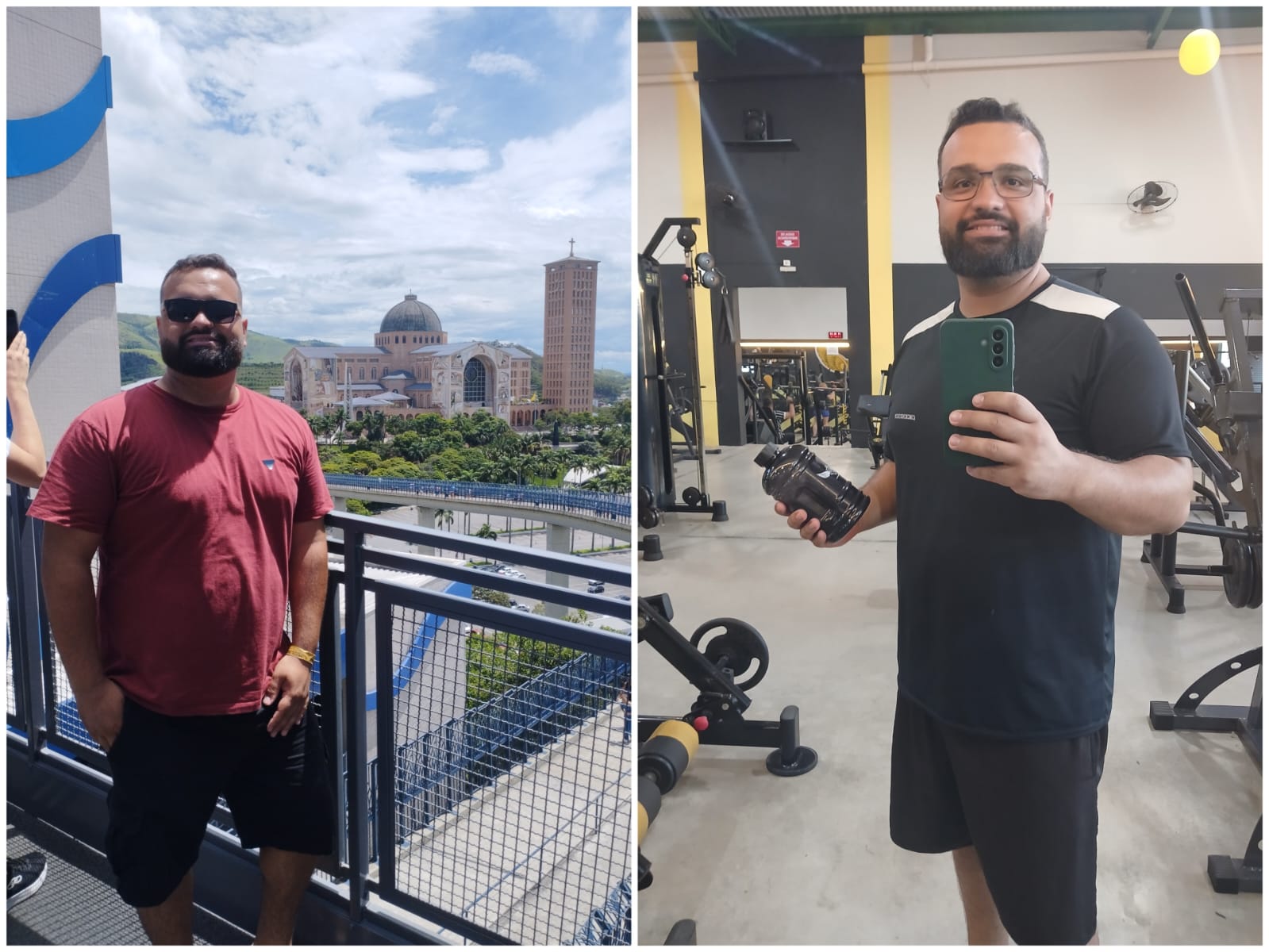 Transformação antes e depois de aluno da Academia Imperial